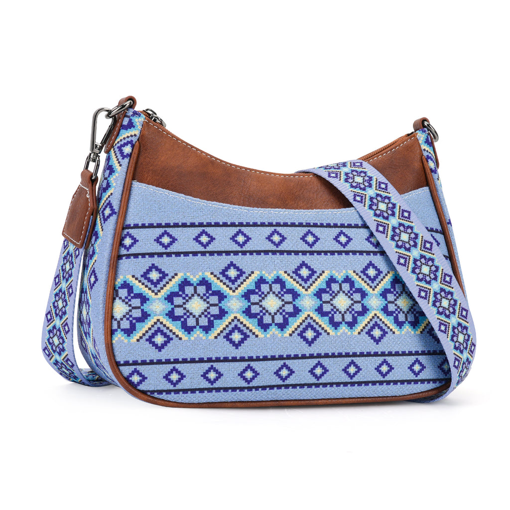 Vintage Canvas Crossbody Bag for Women Sling Crossbody Boho Handbag Bohemian Purse（GREEN）（复制） APHISON