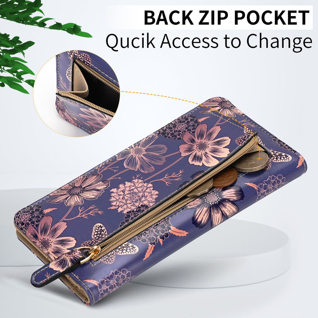 Foldable Long Wallet For Women, Tassel Decor Clutch Purse, Ultra